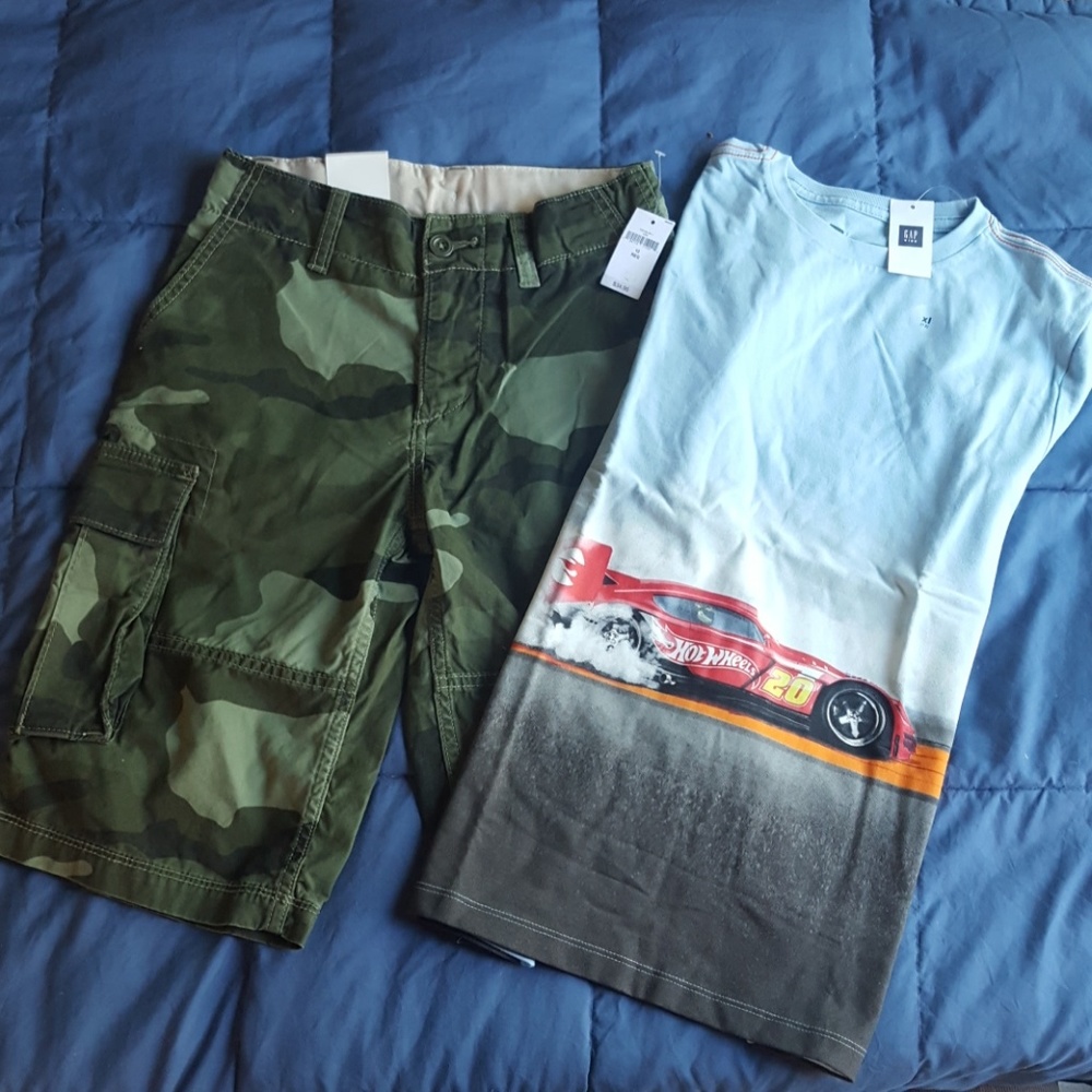 Cargo shorts/ Shirt Set